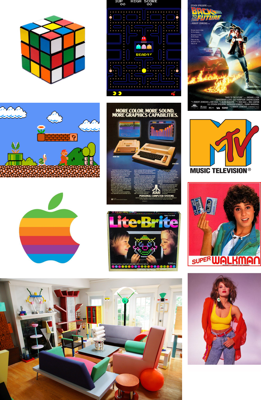 Colors of the 1980s Collage